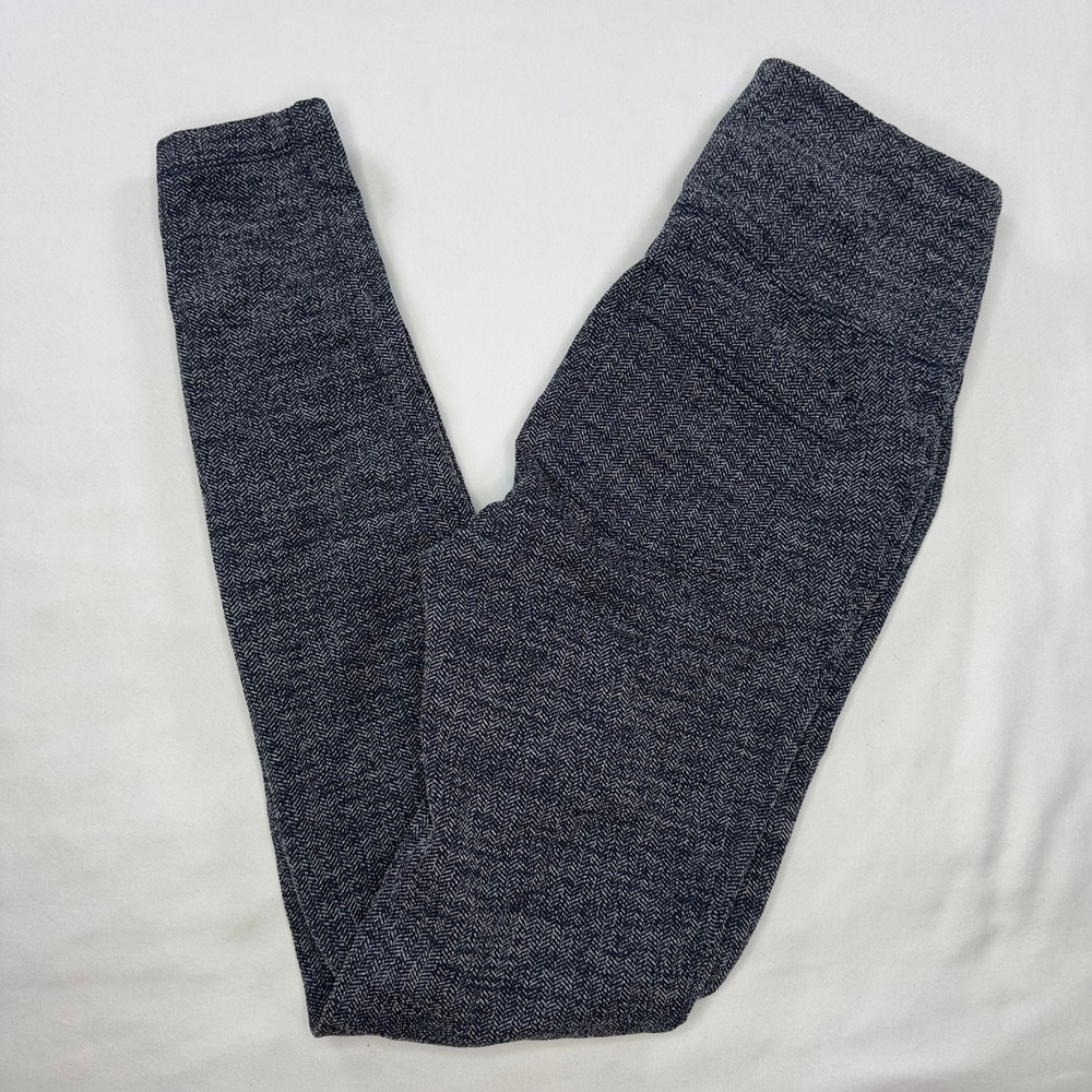 Athleta Leggings Womens XS Metro Gray Herringbone Full Length Pockets